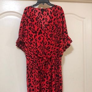 Who What Wear red and black dress